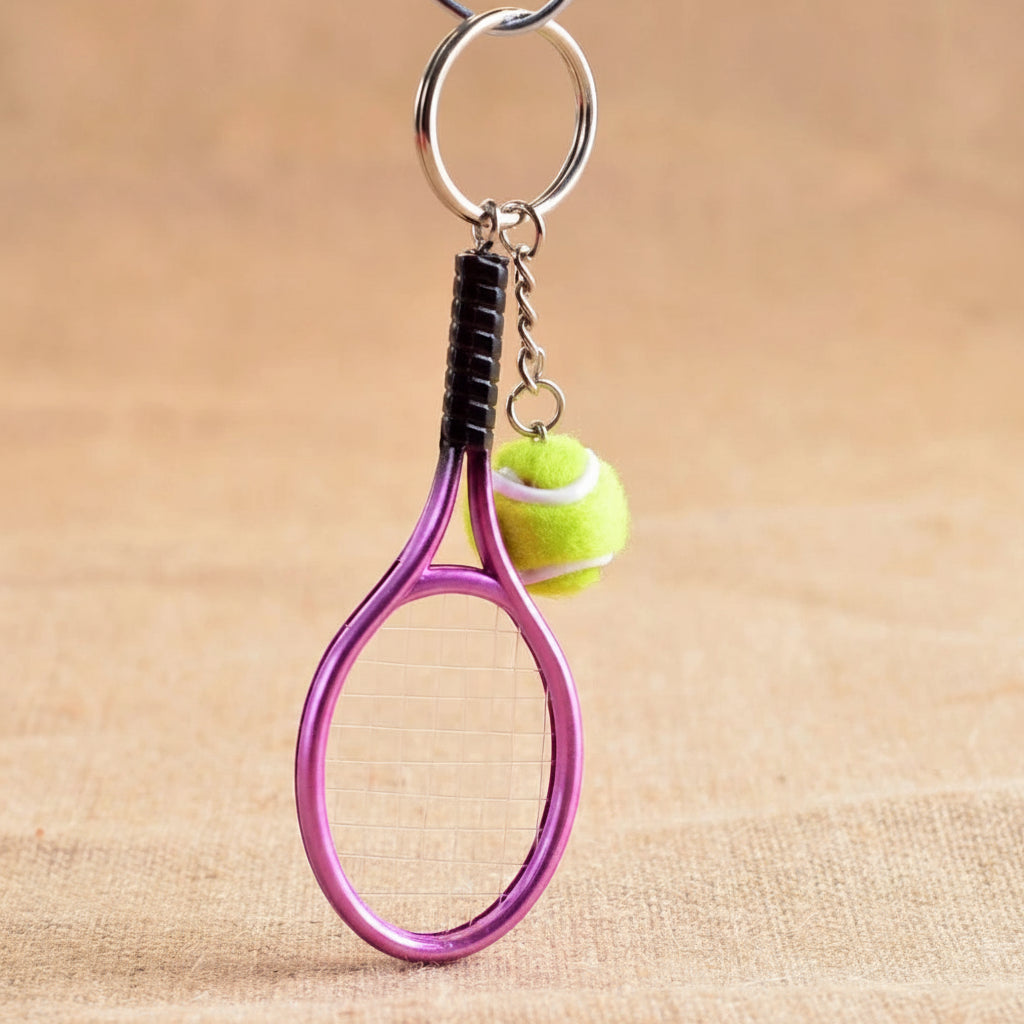 Mini Tennis Racket Keychain