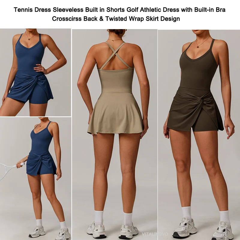 Women's Tennis Dress with Shorts