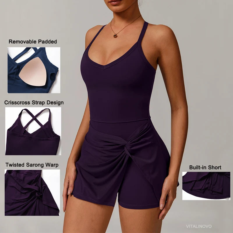 Women's Tennis Dress with Shorts