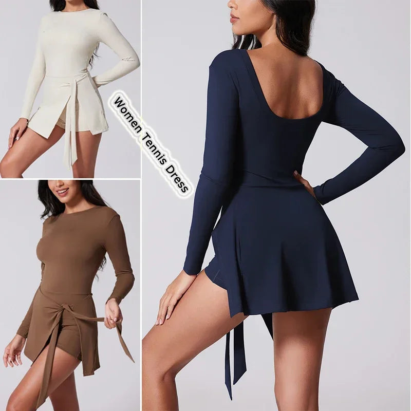 Women's High Neck Tennis Dress