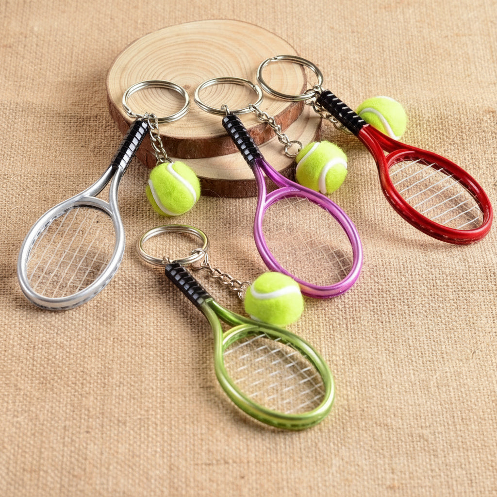 Mini Tennis Racket Keychain