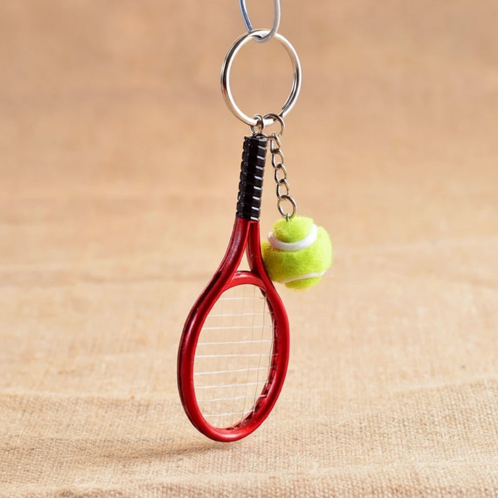 Mini Tennis Racket Keychain
