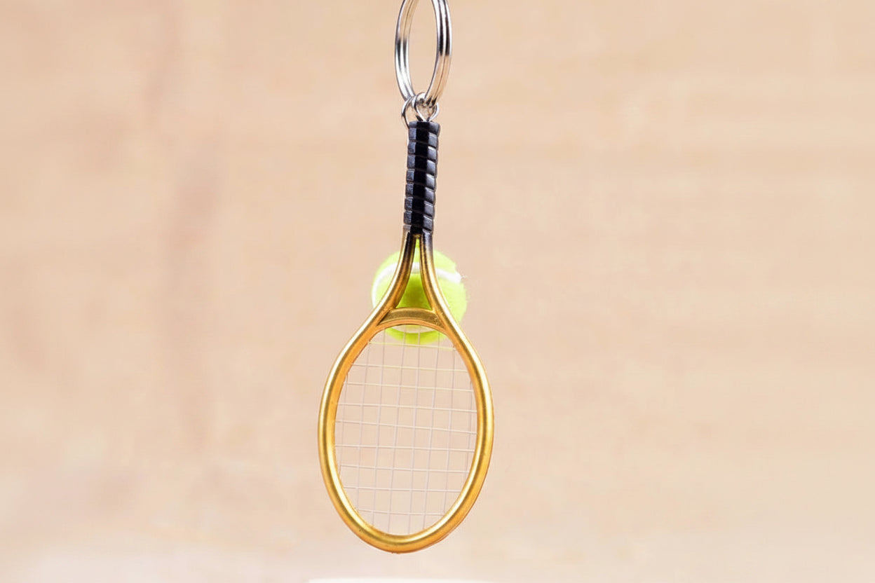 Mini Tennis Racket Keychain