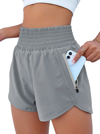 Women's High-Waist Elastic Running Shorts