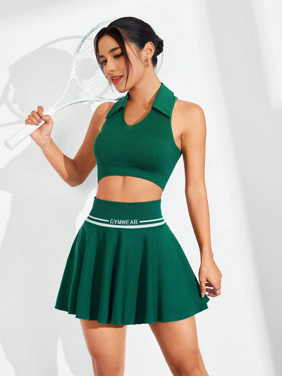 High Waisted Pleated Skirt