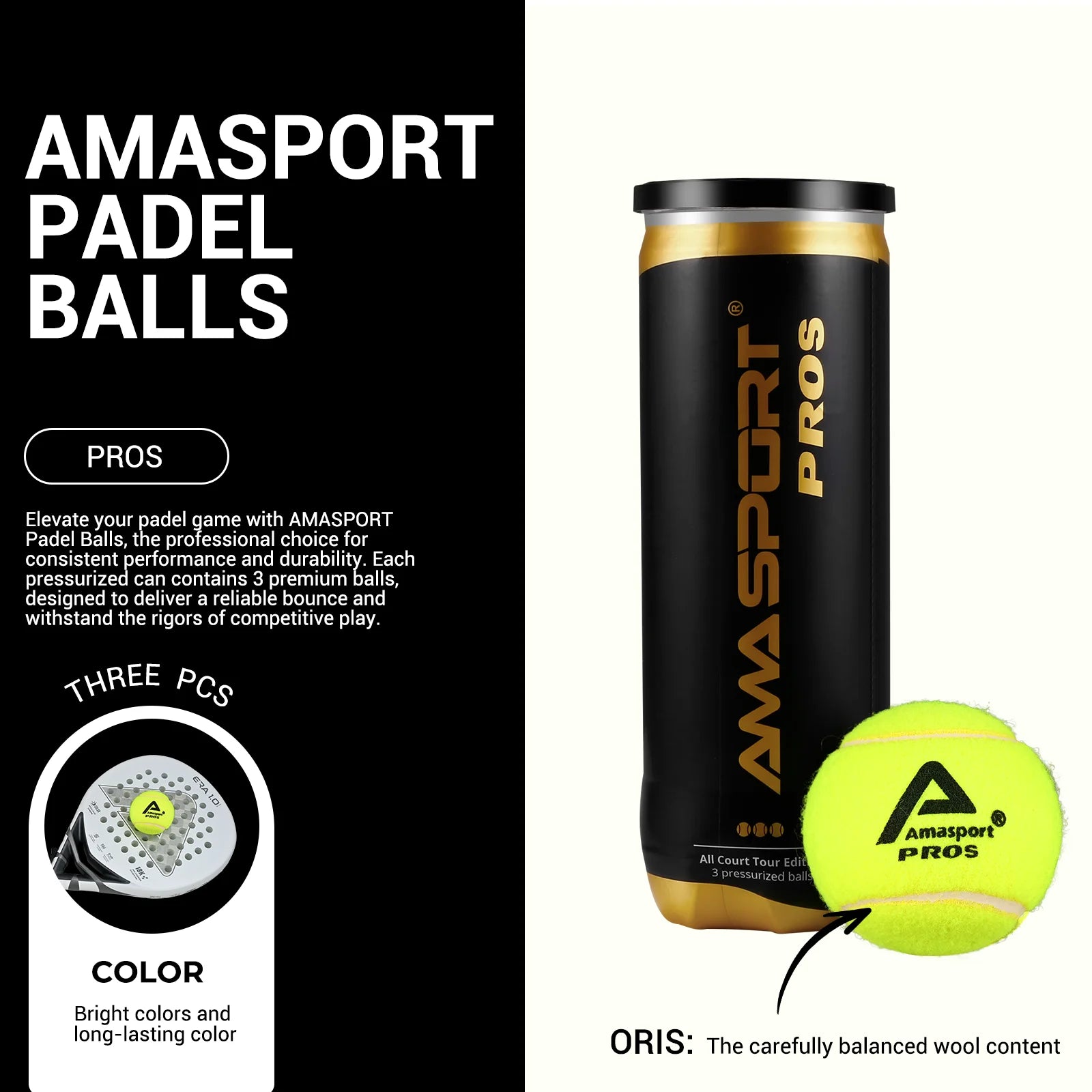 Padel Balls With Pressurized Can